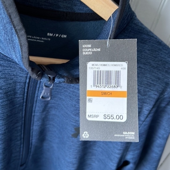 NWT Under Armour Fleece ½ Zip Pullover Top 1357145-408 - Size Small - Picture 7 of 10
